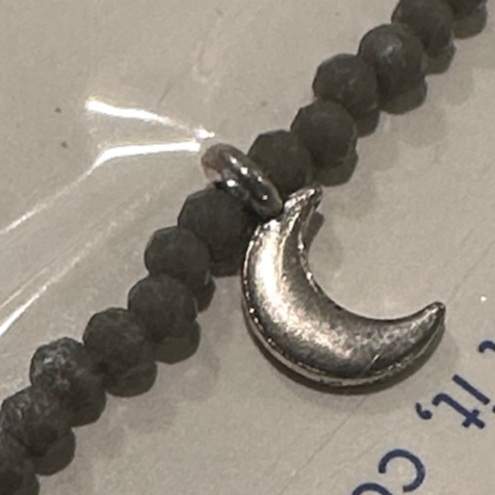 Silver Crescent Moon Charm Bracelet